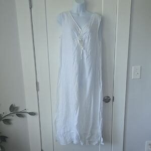 Italian Made White Linen Dress By Francesca Bettini